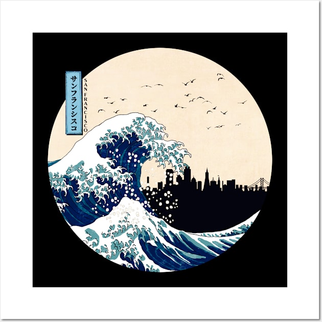 San Francisco Kanagawa Wave Wall Art by Ferrazi